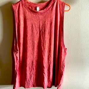 Lululemon muscle shirt women’s size 12 pink tie-dye(ish) color